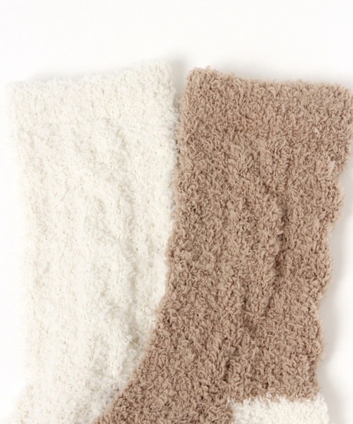 GLOBAL WORK（グローバルワーク）の「モールあたたかソックス/608752（ソックス/靴下・レディース・オフホワイト/ベージュ/ライトグレー/ライトブルー/ブラック・FREE）」の7枚目の写真