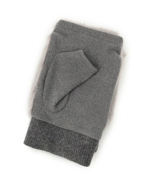 ITS'DEMO（イッツデモ）の「ファーかぶせミトン（手袋・レディース・ダークブラウン/ブラック/グレー・00）」の5枚目の写真