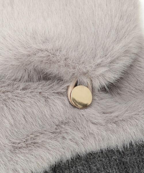 ITS'DEMO（イッツデモ）の「ファーかぶせミトン（手袋・レディース・ダークブラウン/ブラック/グレー・00）」の8枚目の写真