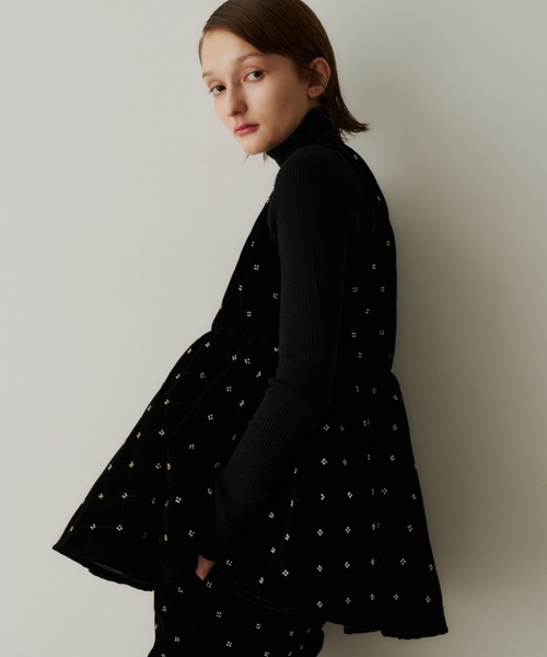 PERNA ペルナ　ベロアビジュートップス　ブラック　② PERNA（ペルナ）の「ベロアビジュートップス（その他トップス）」 - WEAR