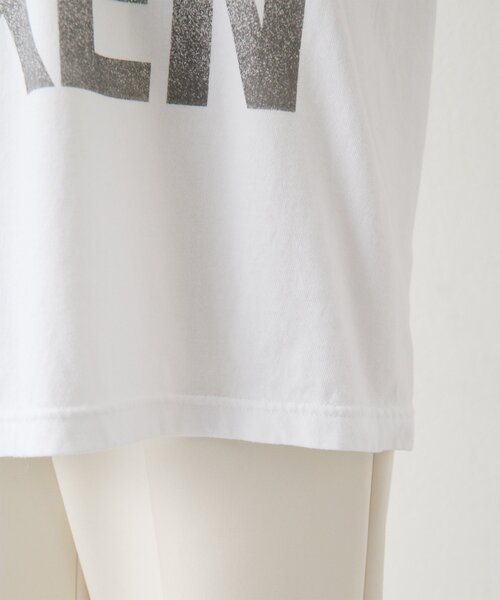 Whim Gazette（ウィムガゼット）の「BIGロゴ ロンTEE（Tシャツ/カットソー・レディース・オフホワイト/グレー・FREE）」の5枚目の写真