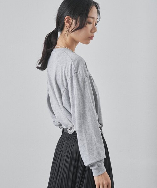 Whim Gazette（ウィムガゼット）の「BIGロゴ ロンTEE（Tシャツ/カットソー・レディース・オフホワイト/グレー・FREE）」の14枚目の写真