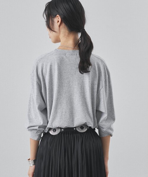 Whim Gazette（ウィムガゼット）の「BIGロゴ ロンTEE（Tシャツ/カットソー・レディース・オフホワイト/グレー・FREE）」の15枚目の写真