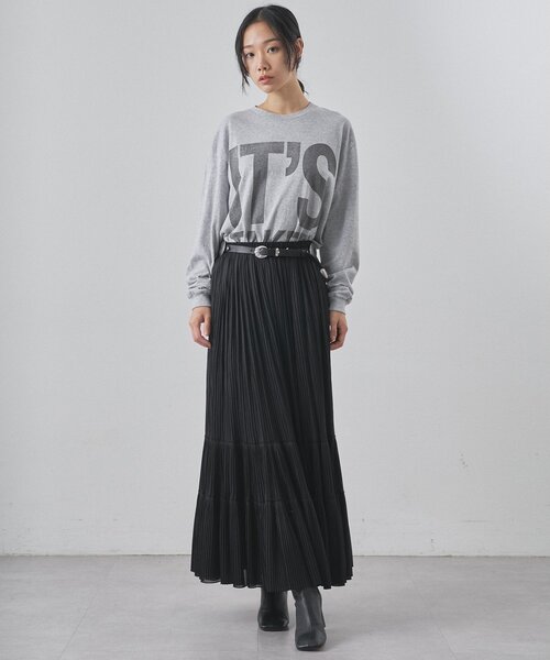 Whim Gazette（ウィムガゼット）の「BIGロゴ ロンTEE（Tシャツ/カットソー・レディース・オフホワイト/グレー・FREE）」の12枚目の写真