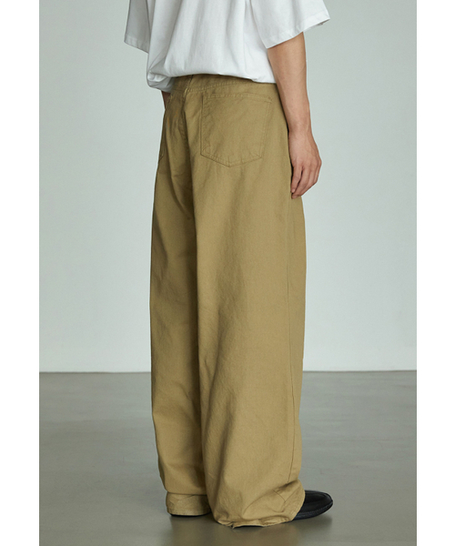 P.IN.O(ピインオ)の「776 コットンワンタックワイドパンツ - ベージュ(その他パンツ・メンズ・その他・SMALL/MEDIUM/LARGE/X-LARGE)」の6枚目の写真