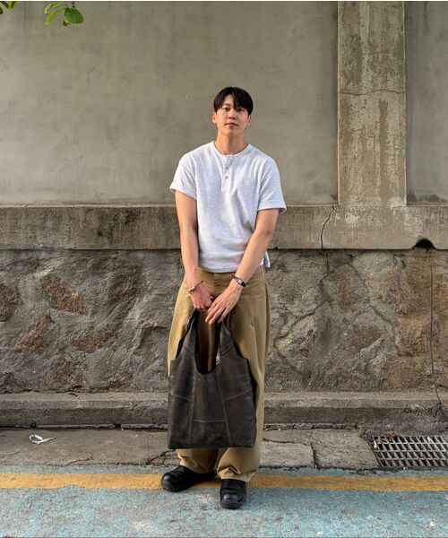 P.IN.O(ピインオ)の「776 コットンワンタックワイドパンツ - ベージュ(その他パンツ・メンズ・その他・SMALL/MEDIUM/LARGE/X-LARGE)」の7枚目の写真