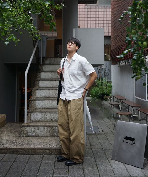 P.IN.O(ピインオ)の「776 コットンワンタックワイドパンツ - ベージュ(その他パンツ・メンズ・その他・SMALL/MEDIUM/LARGE/X-LARGE)」の14枚目の写真