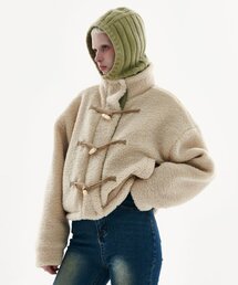 PLACE STUDIO（プレイススタジオ）の「Overfit high neck duffel fleece quilted jacket jumper [ivory]（その他アウター）」