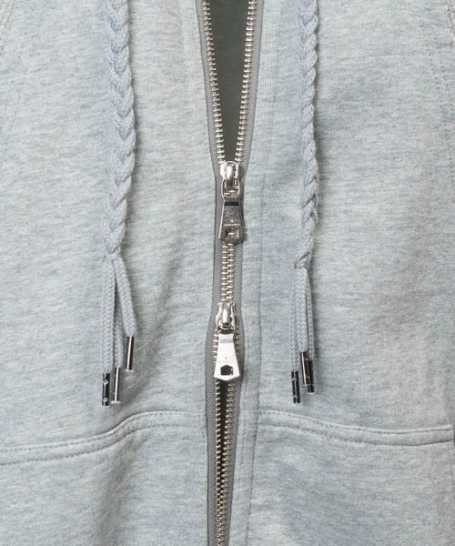 MAISON SPECIAL(メゾンスペシャル)の「《UNISEX》Waffle Switch Lace-up Sweat Prime-Over Zip Hoodie/ワッフル切り替えレースアップスウェットプライムオーバージップフーディー【MAISON SPECIAL/メゾンスペシャル】(パーカー・メンズ・グレー/ブラック・0/1/2)」の17枚目の写真