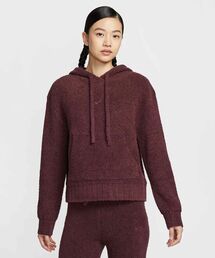 《セットアップ対応商品》ナイキ スポーツウェア フェニックス コージー ブークレ ウィメンズ ルーズ ニット パーカー / Nike Sportswear Phoenix Cozy Boucle Women's Loose Knit Hoodie HV2769-619 Burgundy Crush