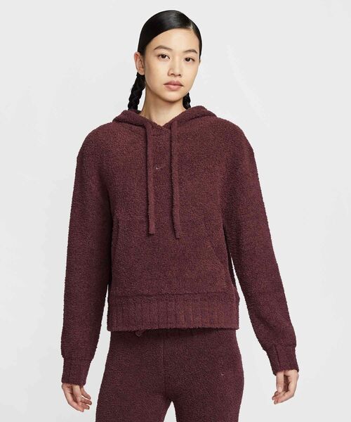 Nike Sportswear Phoenix Cozy Bouclé Women’s Loose Knit Hoodie HV2769-619 — худи‑свитер, Burgundy Crush