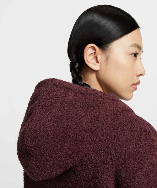 NIKE(ナイキ)の「《セットアップ対応商品》ナイキ スポーツウェア フェニックス コージー ブークレ ウィメンズ ルーズ ニット パーカー / Nike Sportswear Phoenix Cozy Boucle Women's Loose Knit Hoodie HV2769-619 Burgundy Crush(パーカー・レディース・バーガンディー・L/M/S/XL/XS)」の6枚目の写真