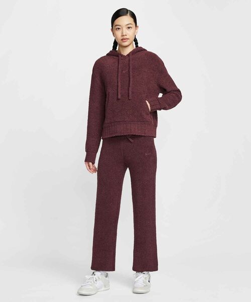 NIKE(ナイキ)の「《セットアップ対応商品》ナイキ スポーツウェア フェニックス コージー ブークレ ウィメンズ ルーズ ニット パーカー / Nike Sportswear Phoenix Cozy Boucle Women's Loose Knit Hoodie HV2769-619 Burgundy Crush(パーカー・レディース・バーガンディー・L/M/S/XL/XS)」の7枚目の写真