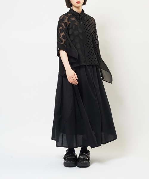 gomme（ゴム）の「スクエアシャツ（シャツ/ブラウス・レディース・ブラック・MEDIUM）」の2枚目の写真