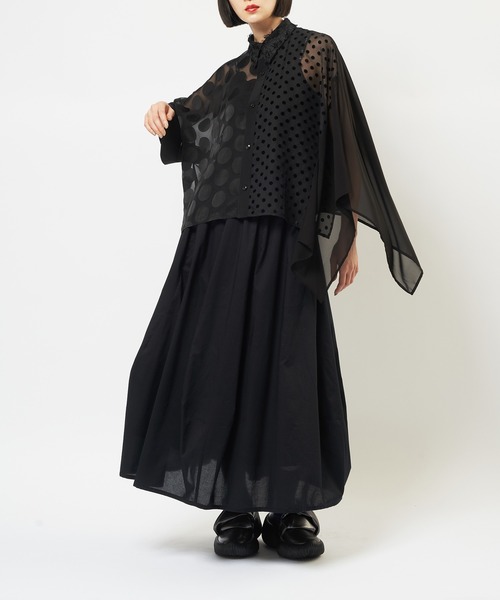 gomme（ゴム）の「スクエアシャツ（シャツ/ブラウス・レディース・ブラック・MEDIUM）」の3枚目の写真