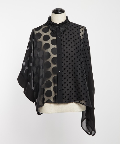 gomme（ゴム）の「スクエアシャツ（シャツ/ブラウス・レディース・ブラック・MEDIUM）」の11枚目の写真