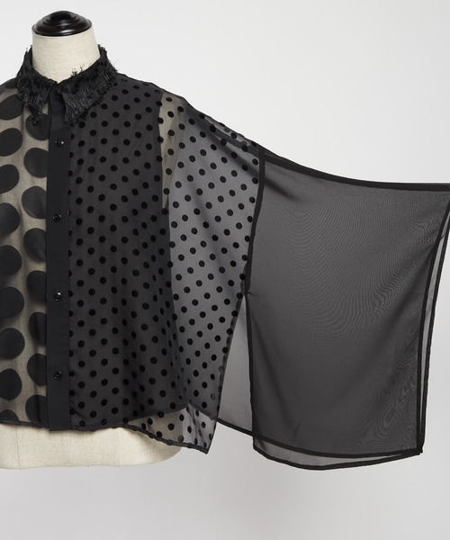 gomme（ゴム）の「スクエアシャツ（シャツ/ブラウス・レディース・ブラック・MEDIUM）」の18枚目の写真