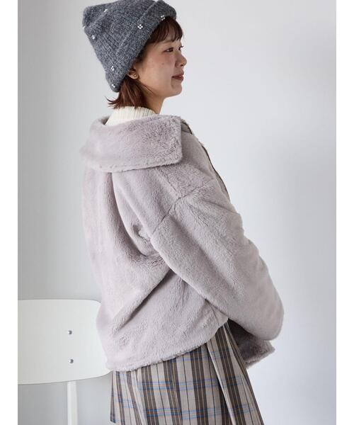 ehka sopo（エヘカソポ）の「ジップファーブルゾン（ブルゾン・レディース・グレー/キナリ/モカ・F）」の7枚目の写真