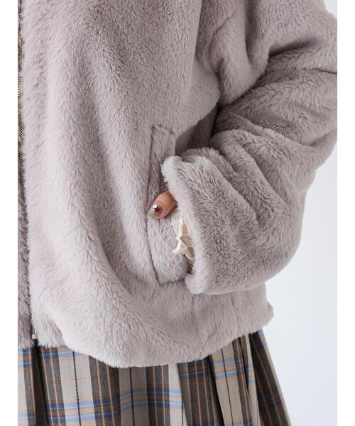 ehka sopo（エヘカソポ）の「ジップファーブルゾン（ブルゾン・レディース・グレー/キナリ/モカ・F）」の10枚目の写真