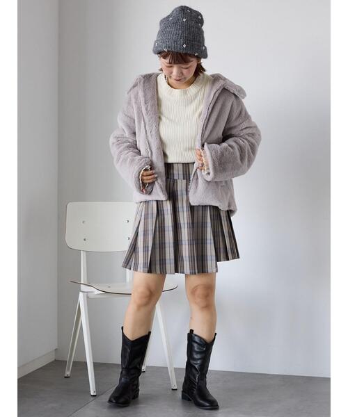 ehka sopo（エヘカソポ）の「ジップファーブルゾン（ブルゾン・レディース・グレー/キナリ/モカ・F）」の11枚目の写真