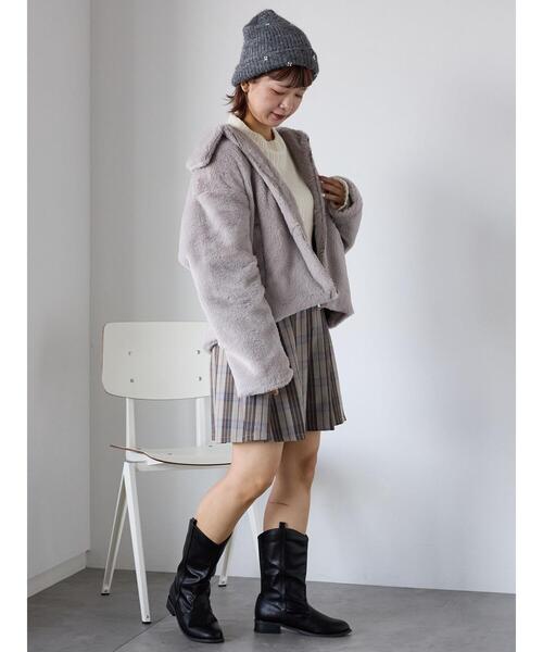 ehka sopo（エヘカソポ）の「ジップファーブルゾン（ブルゾン・レディース・グレー/キナリ/モカ・F）」の13枚目の写真