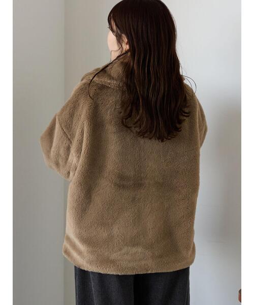 ehka sopo（エヘカソポ）の「ジップファーブルゾン（ブルゾン・レディース・グレー/キナリ/モカ・F）」の19枚目の写真