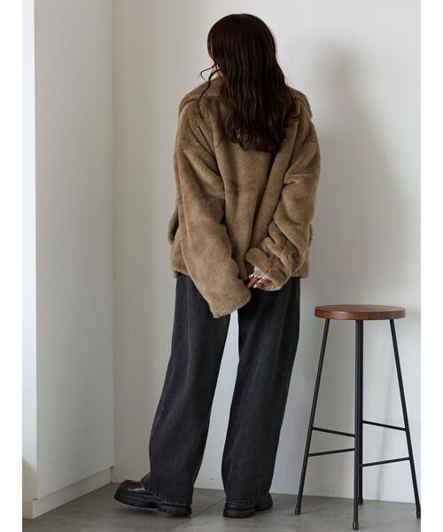 ehka sopo（エヘカソポ）の「ジップファーブルゾン（ブルゾン・レディース・グレー/キナリ/モカ・F）」の22枚目の写真