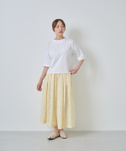 Kelen(ケレン)の「「KELEN / ケレン」ハーフスリーブトップス(Tシャツ/カットソー・レディース・チャコールグレー/オフホワイト/ブラック/ライトベージュ/ピンク/ブラウン/ライトグリーン・FREE)」の12枚目の写真