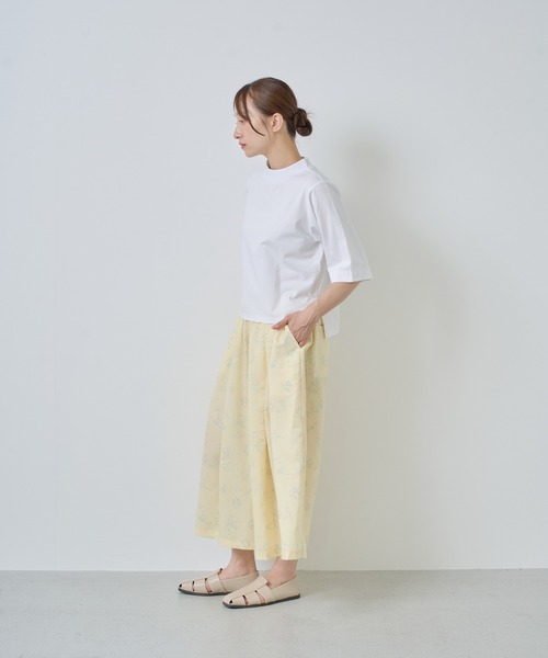Kelen(ケレン)の「「KELEN / ケレン」ハーフスリーブトップス(Tシャツ/カットソー・レディース・チャコールグレー/オフホワイト/ブラック/ライトベージュ/ピンク/ブラウン/ライトグリーン・FREE)」の13枚目の写真