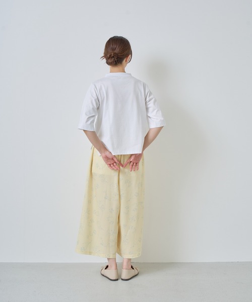Kelen(ケレン)の「「KELEN / ケレン」ハーフスリーブトップス(Tシャツ/カットソー・レディース・チャコールグレー/オフホワイト/ブラック/ライトベージュ/ピンク/ブラウン/ライトグリーン・FREE)」の14枚目の写真