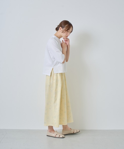 Kelen(ケレン)の「「KELEN / ケレン」ハーフスリーブトップス(Tシャツ/カットソー・レディース・チャコールグレー/オフホワイト/ブラック/ライトベージュ/ピンク/ブラウン/ライトグリーン・FREE)」の15枚目の写真