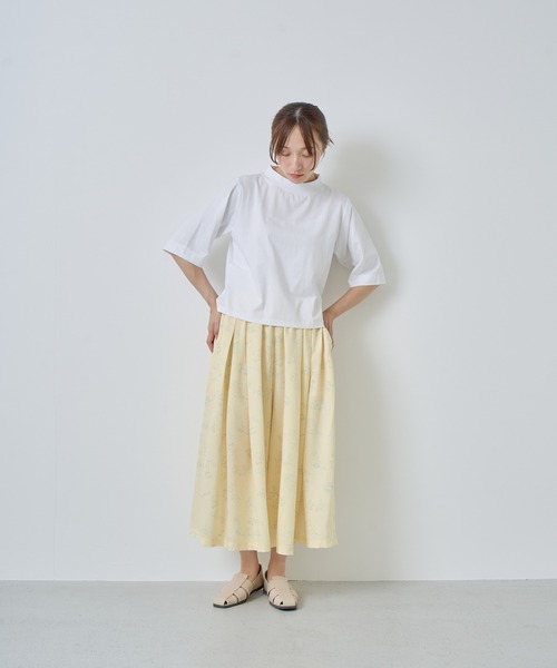 Kelen(ケレン)の「「KELEN / ケレン」ハーフスリーブトップス(Tシャツ/カットソー・レディース・チャコールグレー/オフホワイト/ブラック/ライトベージュ/ピンク/ブラウン/ライトグリーン・FREE)」の16枚目の写真