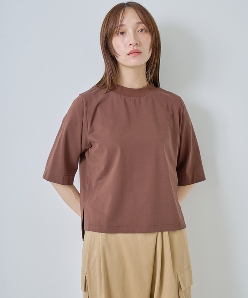 Kelen(ケレン)の「「KELEN / ケレン」ハーフスリーブトップス(Tシャツ/カットソー・レディース・チャコールグレー/オフホワイト/ブラック/ライトベージュ/ピンク/ブラウン/ライトグリーン・FREE)」の18枚目の写真