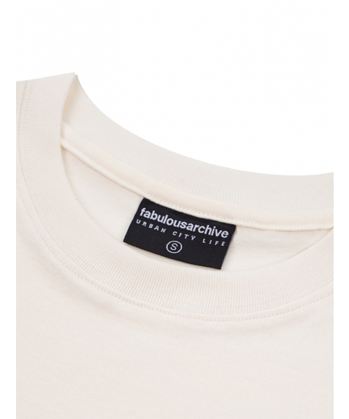 FABULOUS ARCHIVE(ファビュラスアーカイブ)の「ウィメンズベアフレンズリラックスクロップTシャツクリームブルー(FCC2TS386W)(Tシャツ/カットソー・レディース・アイボリー・MEDIUM/SMALL)」の3枚目の写真