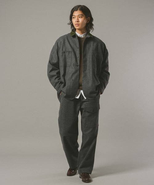 REmastered（リマスタード）の「【REmastered】ツイードワイドイージーパンツ（デニムパンツ・メンズ・オリーブ/ダークグレー・MEDIUM/LARGE）」の3枚目の写真