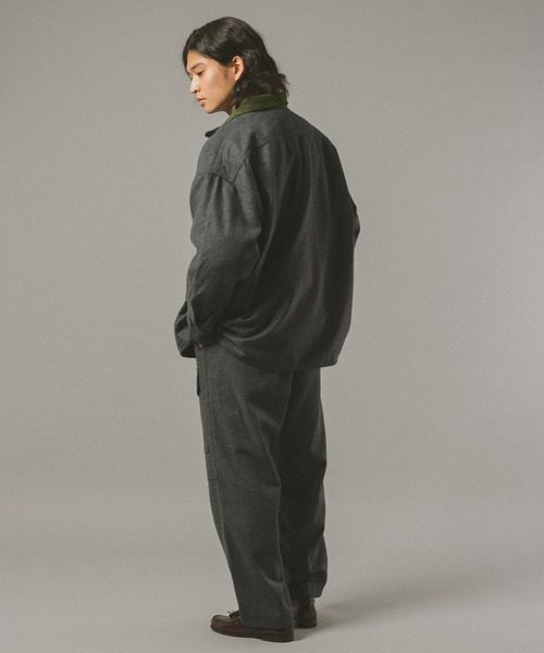 REmastered（リマスタード）の「【REmastered】ツイードワイドイージーパンツ（デニムパンツ・メンズ・オリーブ/ダークグレー・MEDIUM/LARGE）」の5枚目の写真