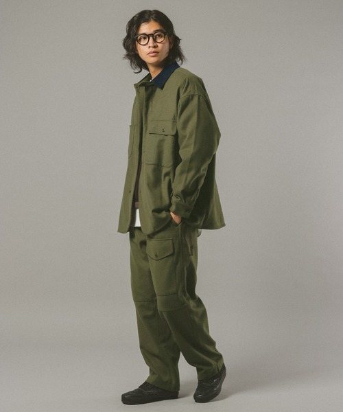 REmastered（リマスタード）の「【REmastered】ツイードワイドイージーパンツ（デニムパンツ・メンズ・オリーブ/ダークグレー・MEDIUM/LARGE）」の10枚目の写真