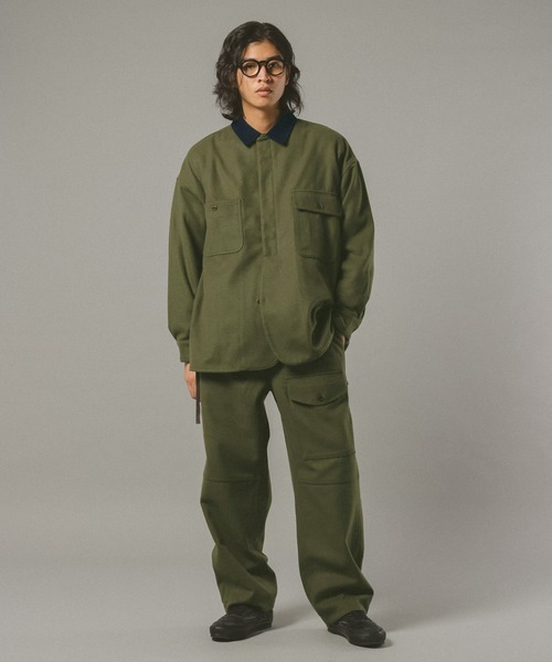 REmastered（リマスタード）の「【REmastered】ツイードワイドイージーパンツ（デニムパンツ・メンズ・オリーブ/ダークグレー・MEDIUM/LARGE）」の12枚目の写真