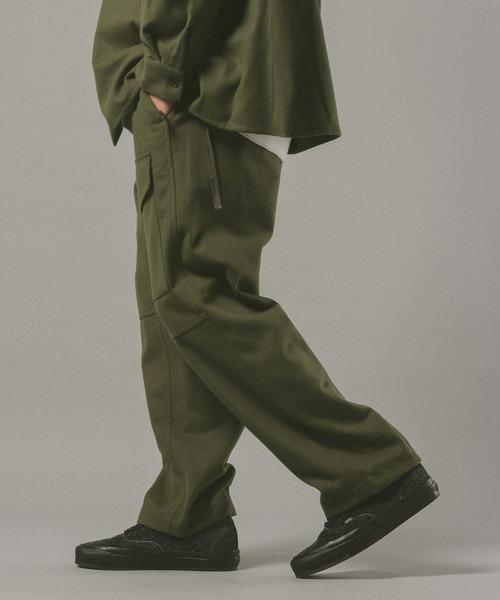 REmastered（リマスタード）の「【REmastered】ツイードワイドイージーパンツ（デニムパンツ・メンズ・オリーブ/ダークグレー・MEDIUM/LARGE）」の15枚目の写真