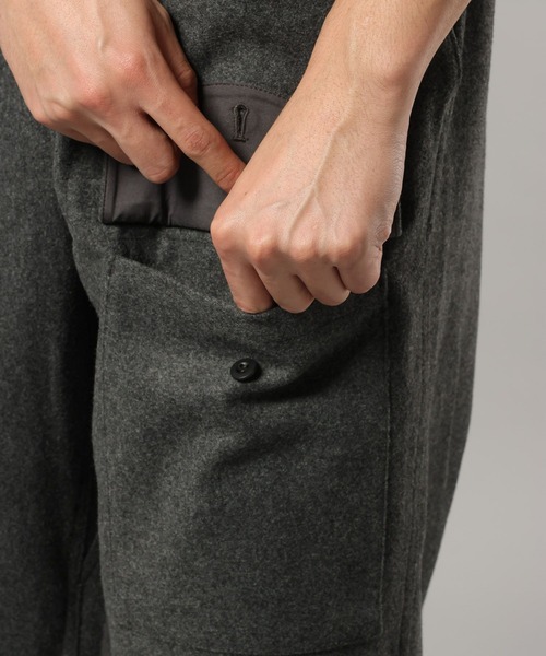 REmastered（リマスタード）の「【REmastered】ツイードワイドイージーパンツ（デニムパンツ・メンズ・オリーブ/ダークグレー・MEDIUM/LARGE）」の21枚目の写真