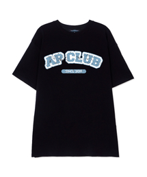 エイピークラブ スーピマコットン ラウンドネック 半袖Tシャツ_ブラック