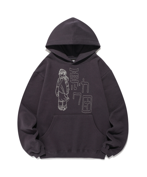 NICE GHOST CLUB(ナイスゴーストクラブ)の「WARUKAWADAN HOODIE_DARK PURPLE(NG2FFUM403A)(パーカー・レディース・ダークパープル・SMALL/MEDIUM/LARGE)」の1枚目の写真