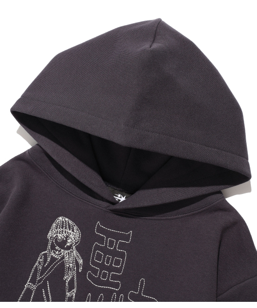 NICE GHOST CLUB(ナイスゴーストクラブ)の「WARUKAWADAN HOODIE_DARK PURPLE(NG2FFUM403A)(パーカー・レディース・ダークパープル・SMALL/MEDIUM/LARGE)」の3枚目の写真