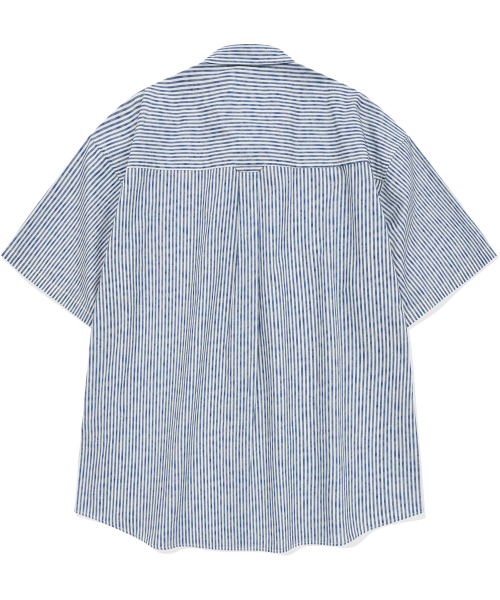 COVERNAT(カバーナット)の「ドローイングストライプハーフシャツブルー(シャツ/ブラウス・レディース・その他・SMALL/X-LARGE/LARGE/MEDIUM/XX-LARGE)」の2枚目の写真