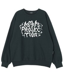 ヘイズレタリングオーバーサイズドロップショルダースウェット_グリーン