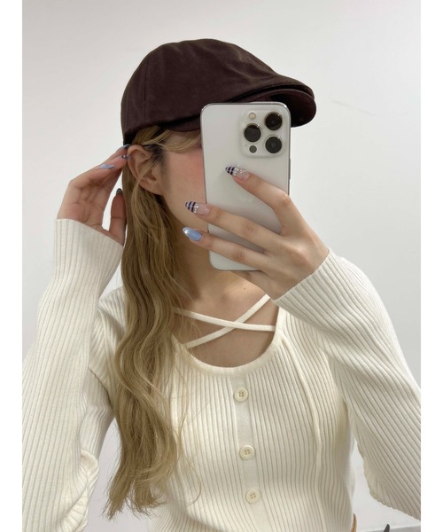 PHILLY（フィリー）の「プレーンハンチング（ハンチング/ベレー帽・レディース・ブラウン/ブラック・FREE）」の4枚目の写真