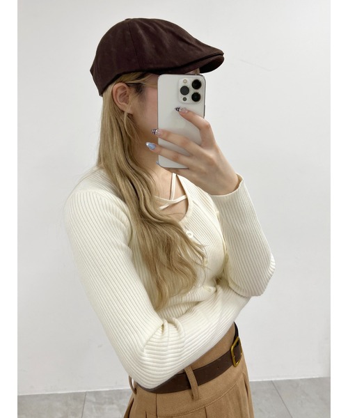 PHILLY（フィリー）の「プレーンハンチング（ハンチング/ベレー帽・レディース・ブラウン/ブラック・FREE）」の5枚目の写真