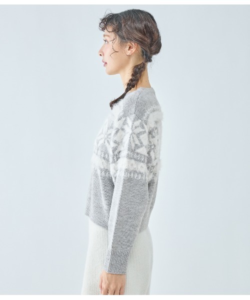 PEACH JOHN（ピーチジョン）の「ノルディック柄ニット（ニット/セーター・レディース・グレー/ブラック・ONE SIZE）」の21枚目の写真