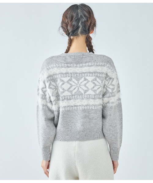 PEACH JOHN（ピーチジョン）の「ノルディック柄ニット（ニット/セーター・レディース・グレー/ブラック・ONE SIZE）」の22枚目の写真
