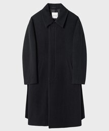 NONBLANK | ウールピュアミニマルバルマカンコート_ダークネイビー(チェスターコート)